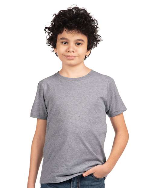 Next Level Youth Cotton T-Shirt 3310 - Heather Grey