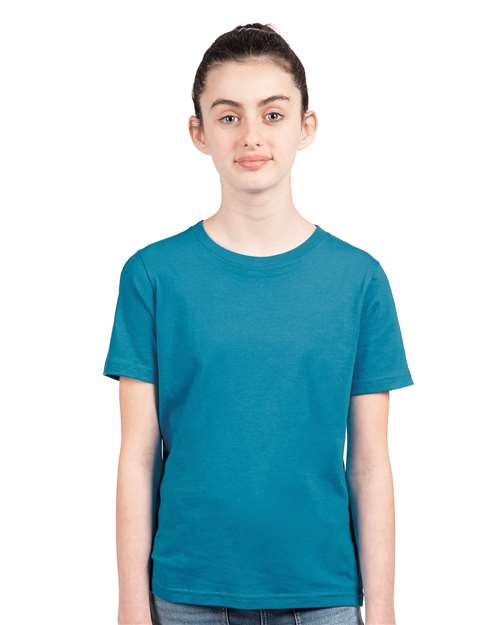 Next Level Youth Cotton T-Shirt 3310 - Turquoise
