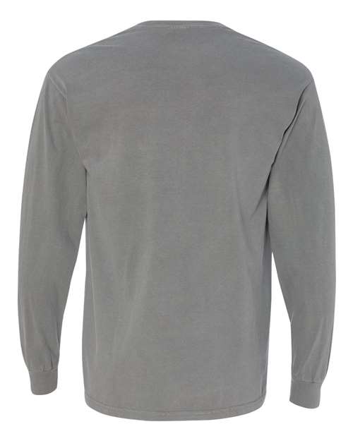 Comfort Colors Unisex Garment-Dyed Heavyweight Long Sleeve Pocket T-Shirt 4410 - Grey
