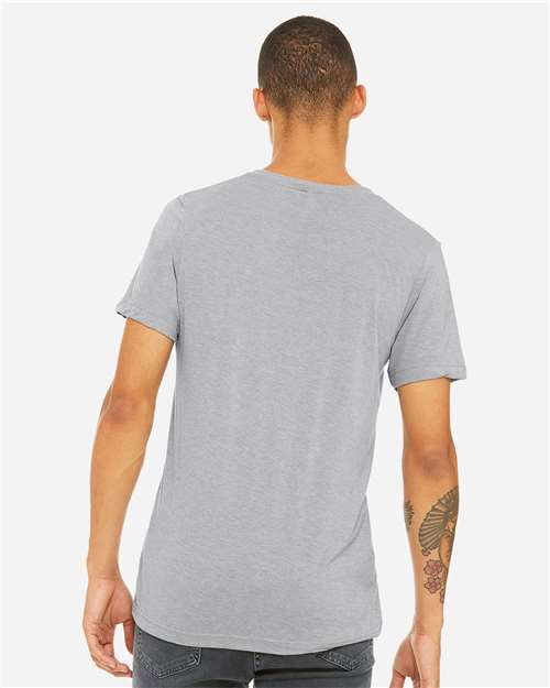 BELLA + CANVAS Unisex Triblend V-Neck Tee 3415 - Athletic Grey Triblend