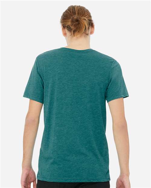 BELLA + CANVAS Unisex Triblend V-Neck Tee 3415 - Teal Triblend