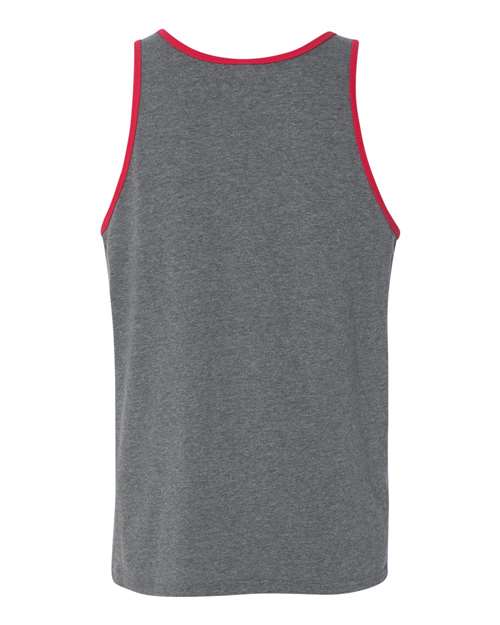 BELLA + CANVAS Jersey Tank 3480 - Deep Heather/ Red
