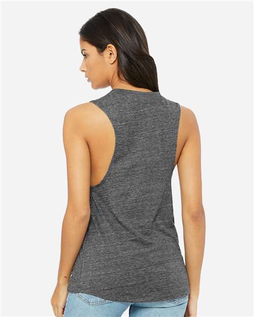 BELLA + CANVAS Women's Flowy Scoop Muscle Tank 8803 - Asphalt Slub