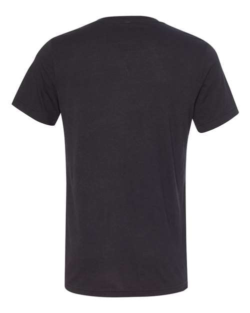 BELLA + CANVAS Unisex Triblend V-Neck Tee 3415 - Solid Black Triblend