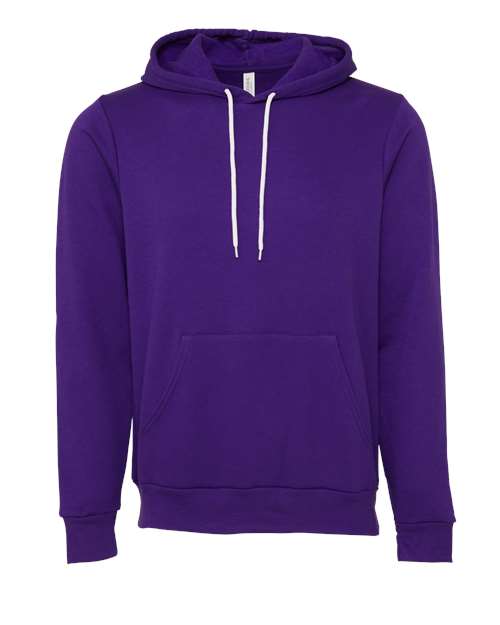 BELLA + CANVAS Unisex Sponge Fleece Hoodie Sweatshirt 3719 - Team Purple