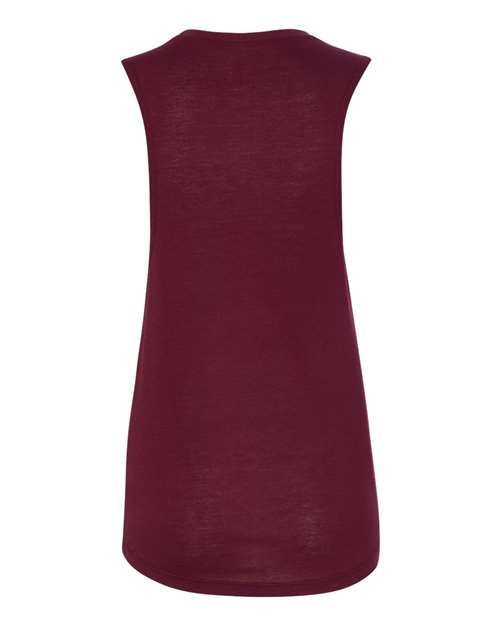 BELLA + CANVAS Women's Flowy Scoop Muscle Tank 8803 - Maroon