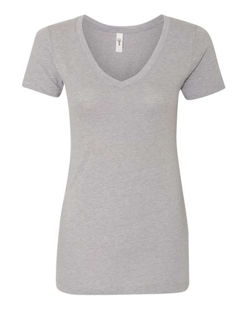 Next Level Women's Ideal V-Neck T-Shirt 1540 - Heather Grey