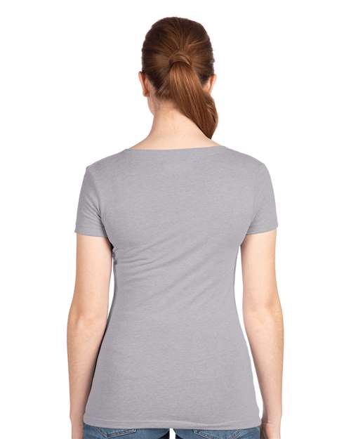 Next Level Women's Ideal V-Neck T-Shirt 1540 - Heather Grey