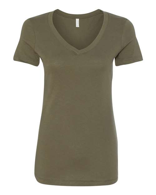 Next Level Women's Ideal V-Neck T-Shirt 1540 - Military Green