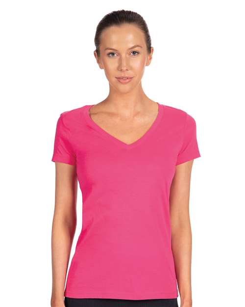 Next Level Women's Ideal V-Neck T-Shirt 1540 - Raspberry