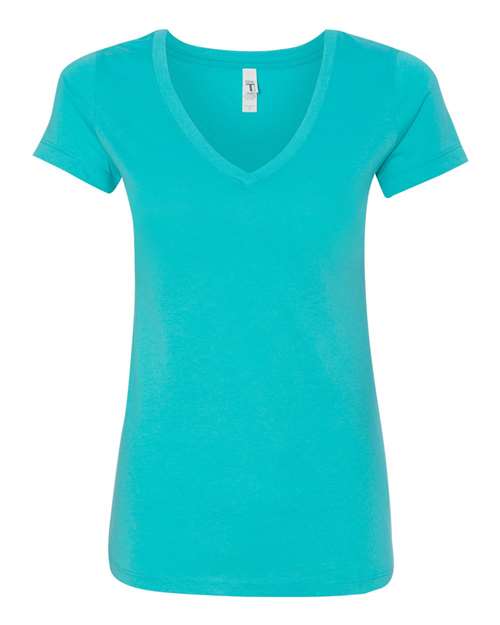 Next Level Women's Ideal V-Neck T-Shirt 1540 - Tahiti Blue