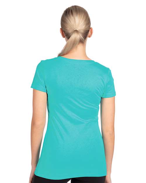 Next Level Women's Ideal V-Neck T-Shirt 1540 - Tahiti Blue