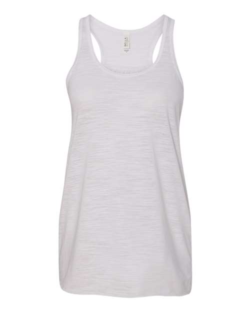 BELLA + CANVAS Women's Flowy Racerback Tank 8800 - White Slub