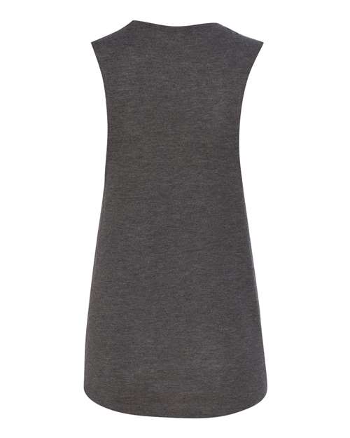 BELLA + CANVAS Women's Flowy Scoop Muscle Tank 8803 - Dark Grey Heather