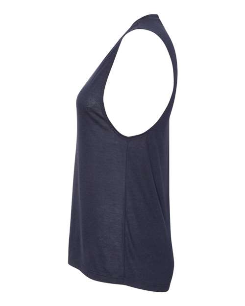 BELLA + CANVAS Women's Flowy Scoop Muscle Tank 8803 - Midnight
