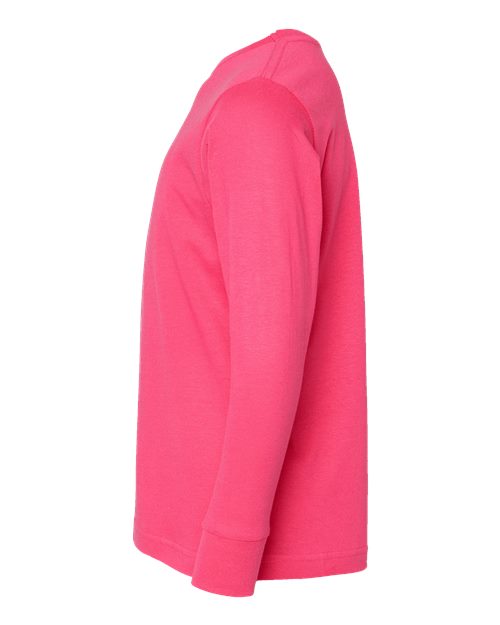 LAT Youth Fine Jersey Long Sleeve Tee 6201 - Hot Pink
