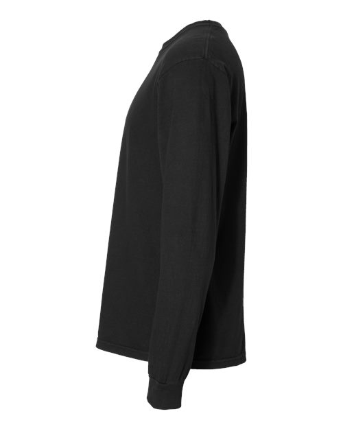 Comfort Colors Unisex Garment-Dyed Heavyweight Long Sleeve T-Shirt 6014 - Black