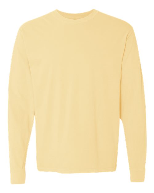 Comfort Colors Unisex Garment-Dyed Heavyweight Long Sleeve T-Shirt 6014 - Butter