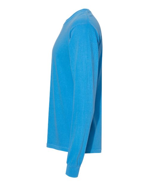 Comfort Colors Unisex Garment-Dyed Heavyweight Long Sleeve T-Shirt 6014 - Royal Caribe