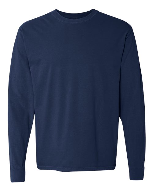 Comfort Colors Unisex Garment-Dyed Heavyweight Long Sleeve T-Shirt 6014 - True Navy