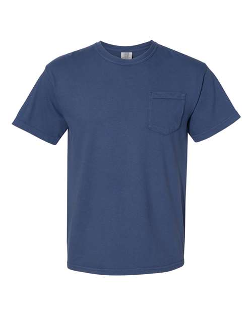 Comfort Colors Unisex Garment-Dyed Heavyweight Pocket T-Shirt 6030 - China Blue