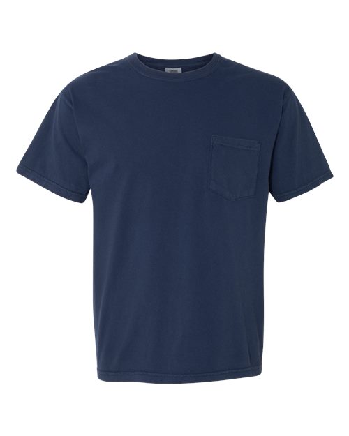 Comfort Colors Unisex Garment-Dyed Heavyweight Pocket T-Shirt 6030 - True Navy