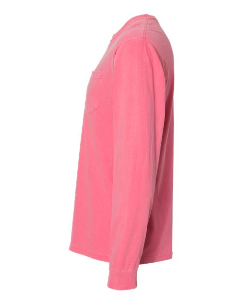 Comfort Colors Unisex Garment-Dyed Heavyweight Long Sleeve Pocket T-Shirt 4410 - Crunchberry