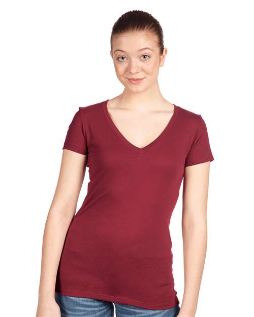 Next Level Women's Ideal V-Neck T-Shirt 1540 - Cardinal