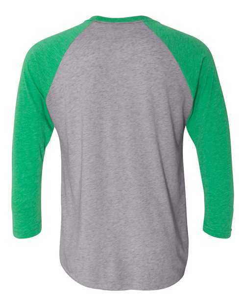 Next Level Unisex Triblend Three-Quarter Raglan T-Shirt 6051 - Envy Sleeves/ Premium Heather Body