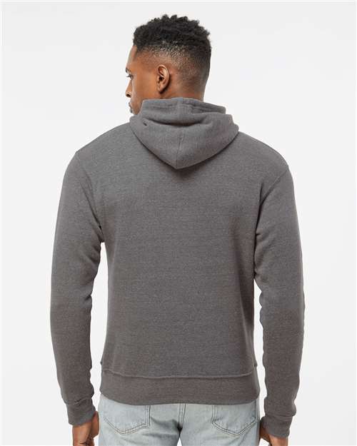 J. America Men's Triblend Fleece Hooded Sweatshirt 8871 - Smoke Triblend