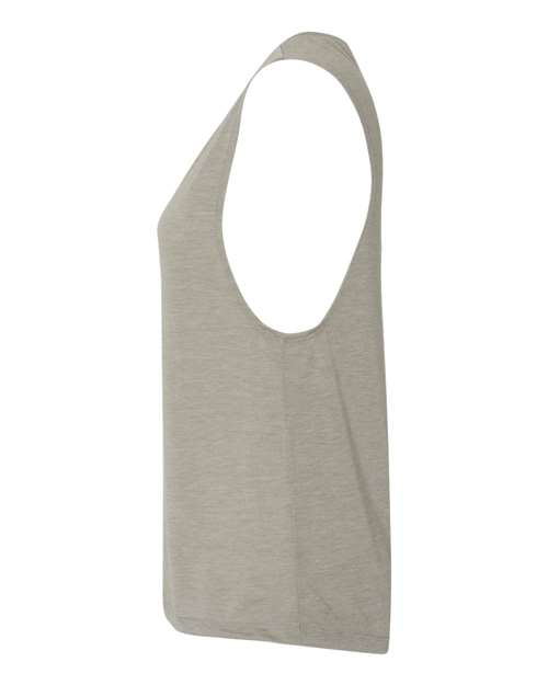 BELLA + CANVAS Women's Flowy Scoop Muscle Tank 8803 - Heather Stone