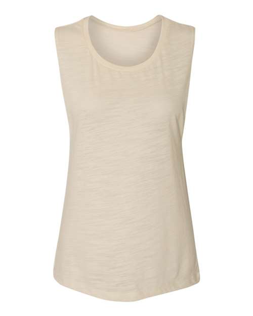 BELLA + CANVAS Women's Flowy Scoop Muscle Tank 8803 - Natural Slub
