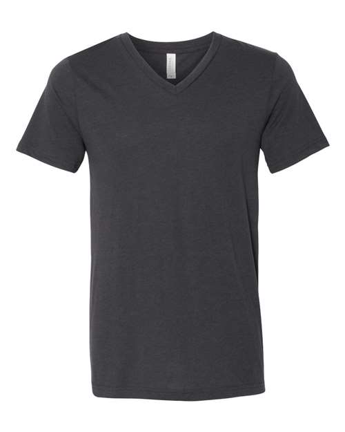 BELLA + CANVAS Unisex Triblend V-Neck Tee 3415 - Solid Dark Grey Triblend