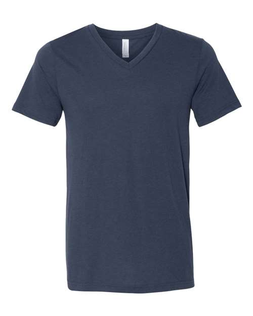 BELLA + CANVAS Unisex Triblend V-Neck Tee 3415 - Solid Navy Triblend