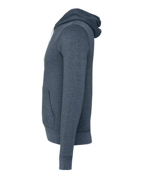 BELLA + CANVAS Unisex Sponge Fleece Hoodie Sweatshirt 3719 - Heather Navy