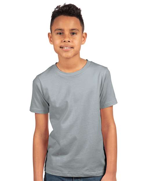 Next Level Youth Cotton T-Shirt 3310 - Light Grey