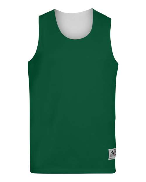 Augusta Sportswear Unisex Reversible Wicking Tank Top 148 - Dark Green/ White