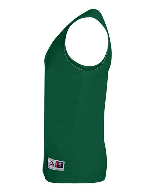 Augusta Sportswear Unisex Reversible Wicking Tank Top 148 - Dark Green/ White