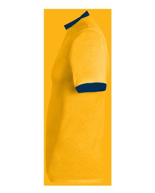 Augusta Sportswear Unisex 50/50 Ringer T-Shirt 710 - Gold/ Navy