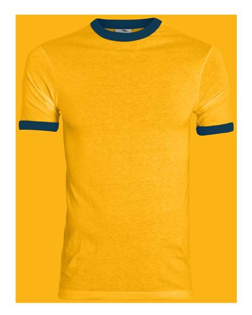 Augusta Sportswear Unisex 50/50 Ringer T-Shirt 710 - Gold/ Navy