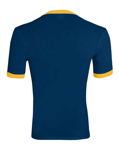 Augusta Sportswear Unisex 50/50 Ringer T-Shirt 710 - Navy/ Gold