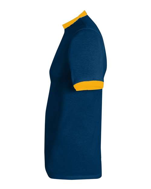 Augusta Sportswear Unisex 50/50 Ringer T-Shirt 710 - Navy/ Gold