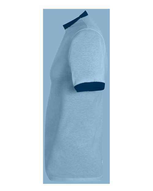 Augusta Sportswear Unisex 50/50 Ringer T-Shirt 710 - Light Blue/ Navy