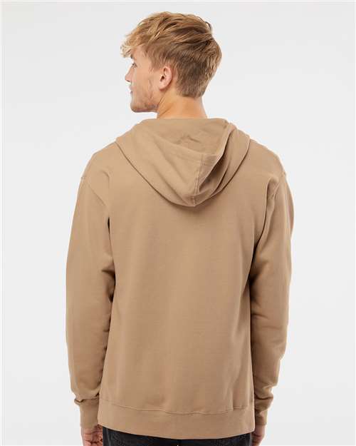 Independent Trading Co. Unisex Midweight Full-Zip Hooded Sweatshirt SS4500Z - Sandstone
