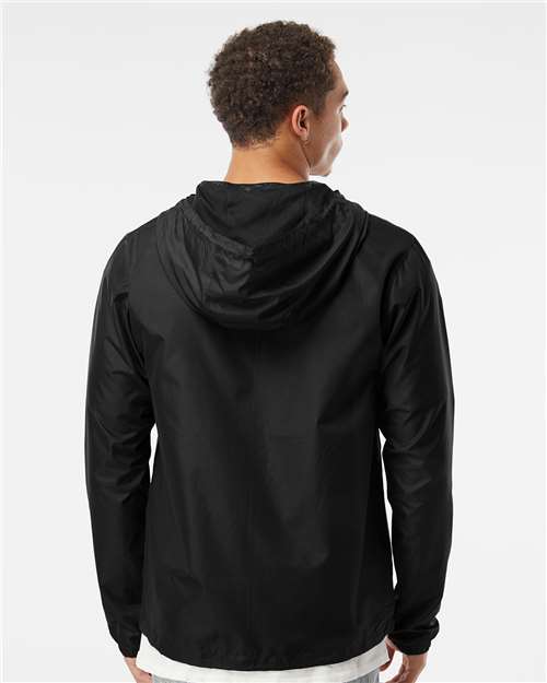 Independent Trading Co. Men's Lightweight Windbreaker Full-Zip Jacket EXP54LWZ - Black