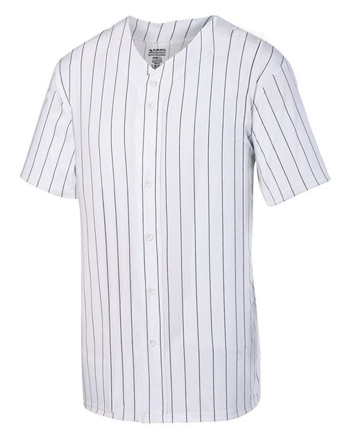 Augusta Sportswear Unisex Pinstripe Full Button Baseball Jersey 1685