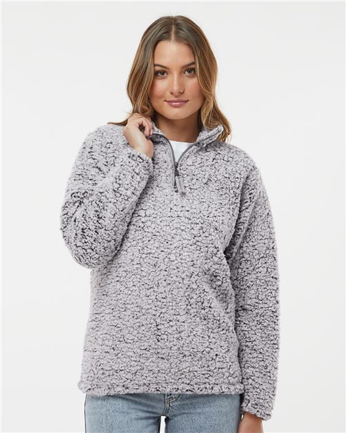 J. America Women’s Epic Sherpa Quarter-Zip Pullover 8451