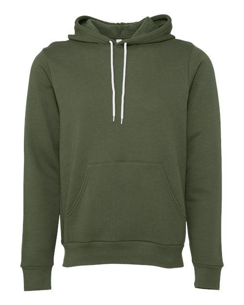 BELLA + CANVAS Unisex Sponge Fleece Hoodie Sweatshirt 3719 - Military Green