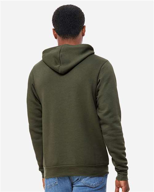 BELLA + CANVAS Unisex Sponge Fleece Hoodie Sweatshirt 3719 - Military Green
