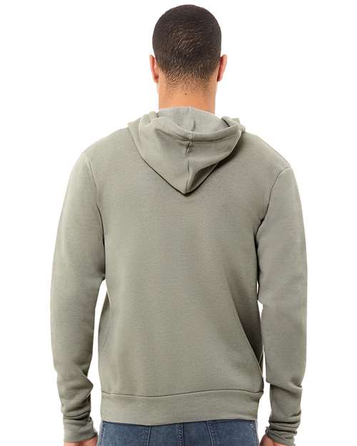 BELLA + CANVAS Unisex Sponge Fleece Full-Zip Hoodie Sweatshirt 3739 - Heather Stone